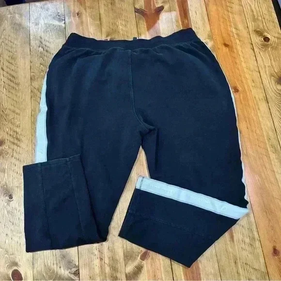 Champion tapered jogger sweatpants w tuxedo logo stripe elastic drawstring waist - Picture 3 of 8